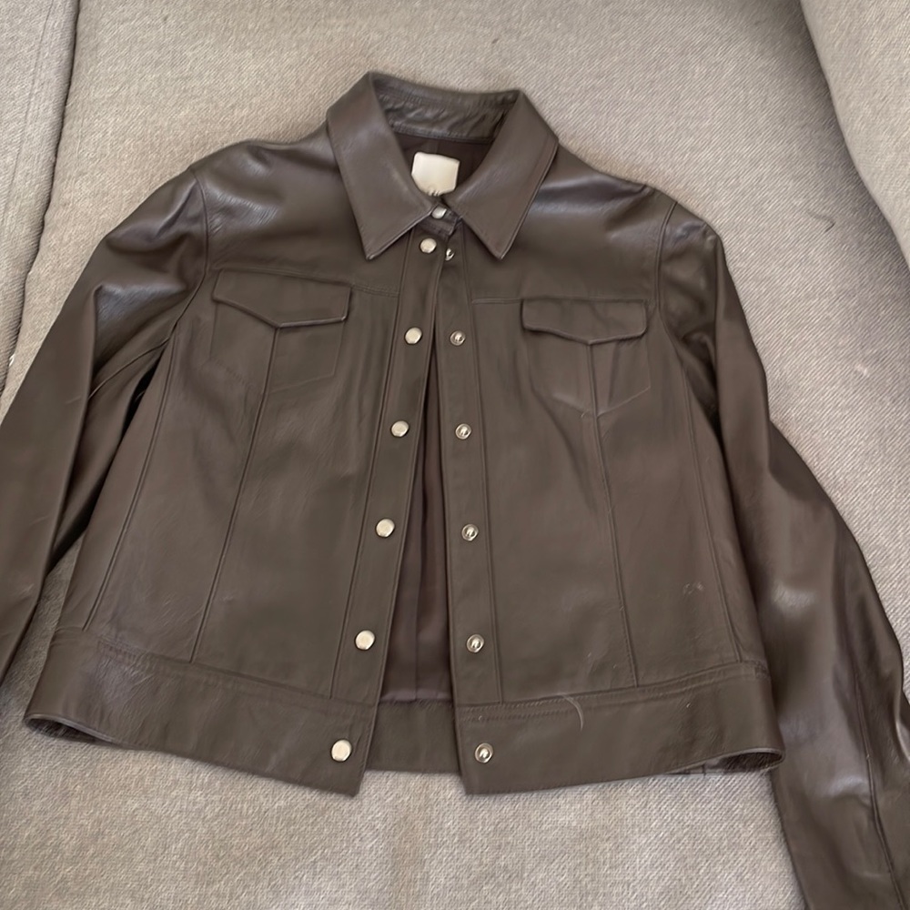 Anne Klein Brown Leather Jacket
